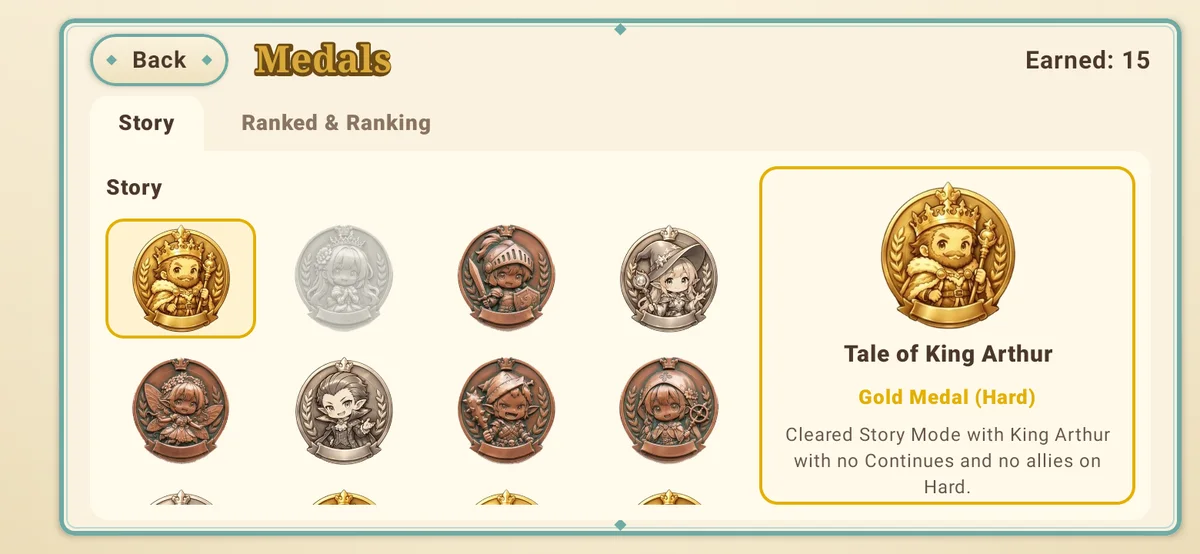 Collect medals